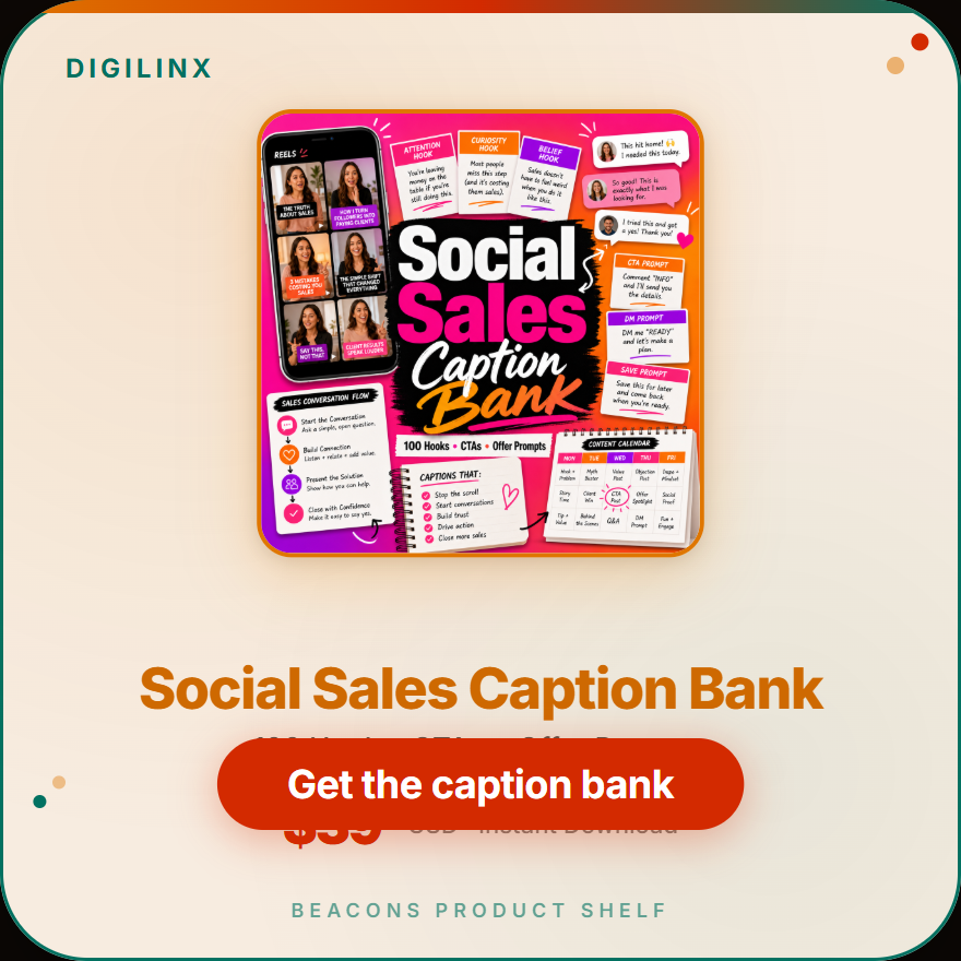 Social Sales Caption Bank product cover